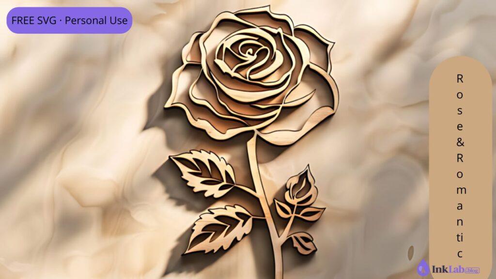 Free Rose and Romantic Floral Heart SVG designs for Cricut crafts