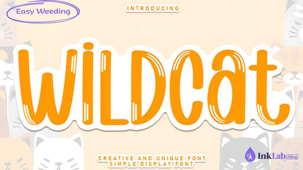 Wildcat Script bold font preview for vinyl cutting and crafting