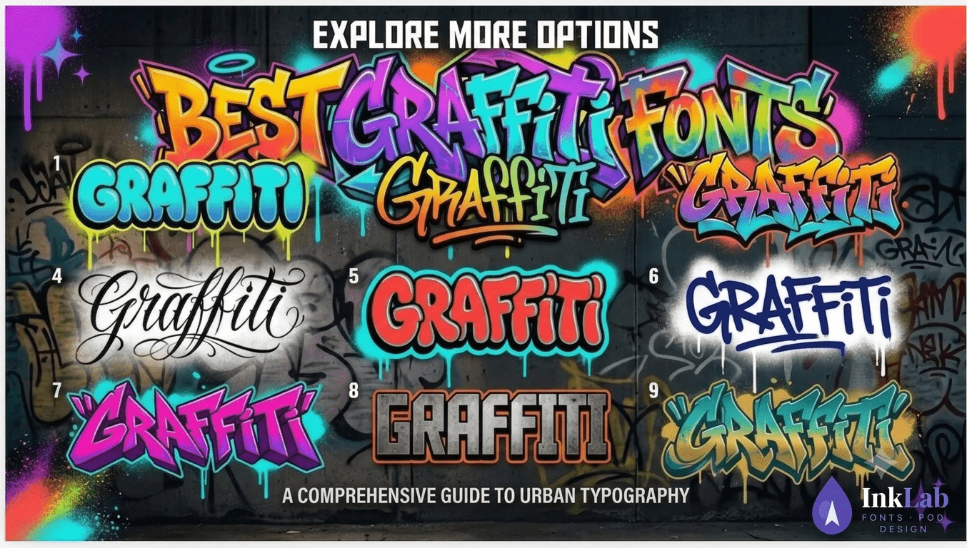 Best Graffiti Fonts for Cricut & POD