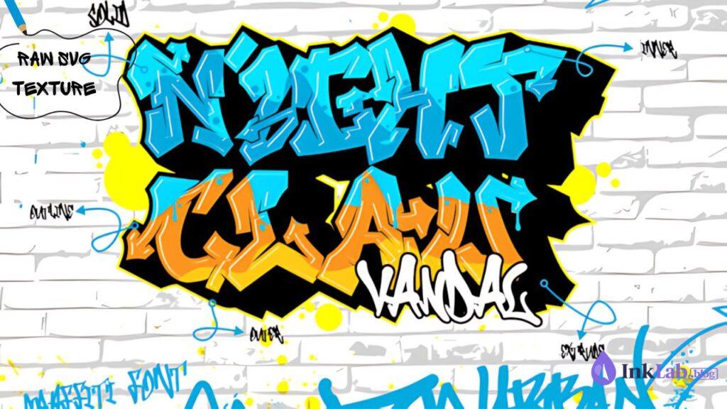 Nightclaw Vandal Font — dark aggressive street vandal wildstyle font preview for underground apparel