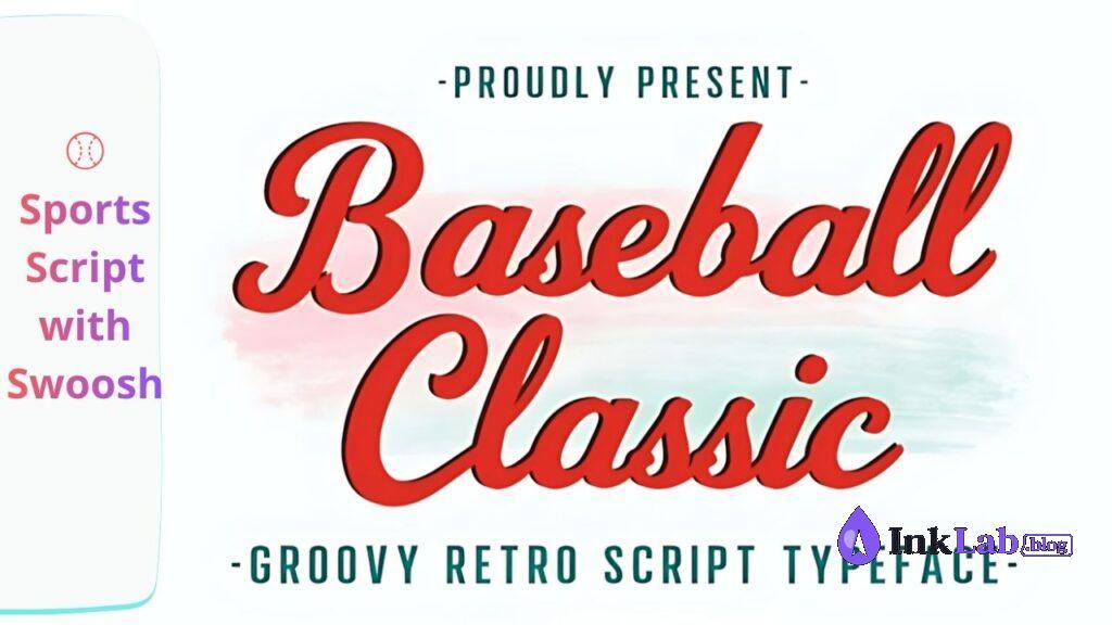 Baseball Classic Font - best retro fonts for t-shirts. Premium CF.
