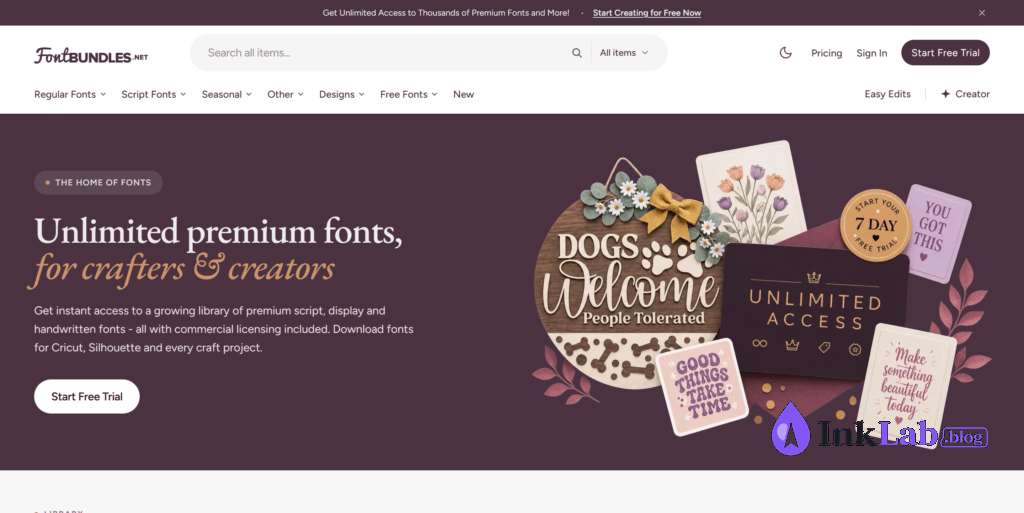 Design Bundles free section showcasing commercial use SVG files and cut paths for Cricut.