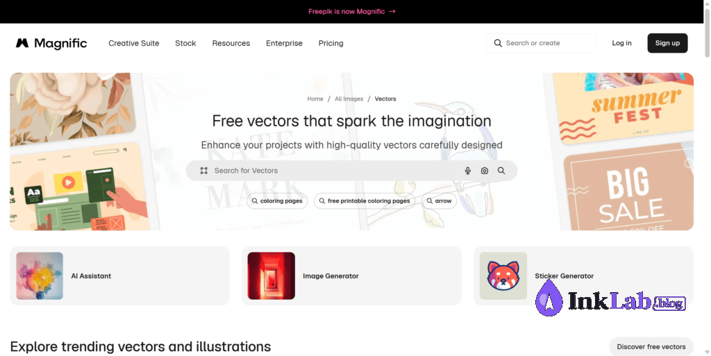 Magnific search page displaying free commercial vector graphics and SVG files for vinyl decals.