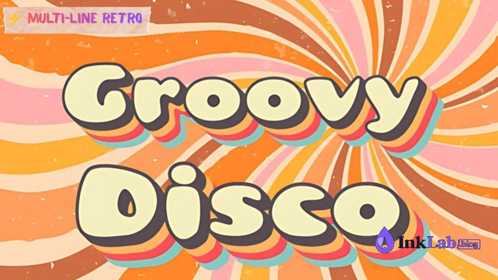 Groovy Disco — multi-line retro font for graphic t-shirts