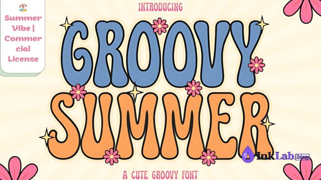  Groovy Summer - best retro fonts for t-shirts 