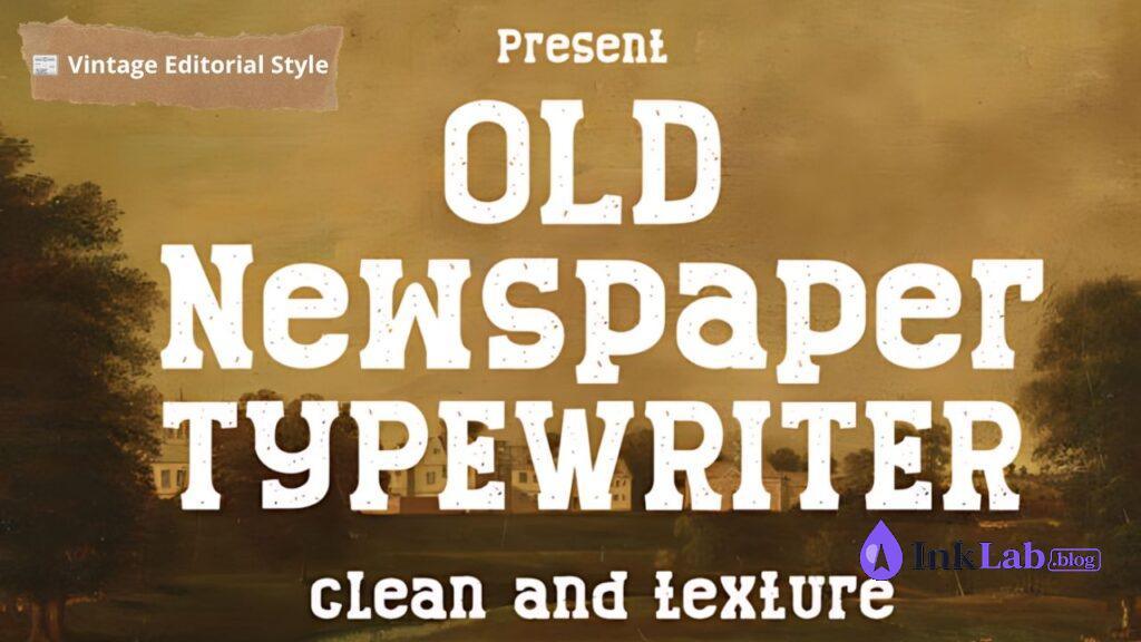 Retro Newspaper — vintage editorial font for aesthetic t-shirts
