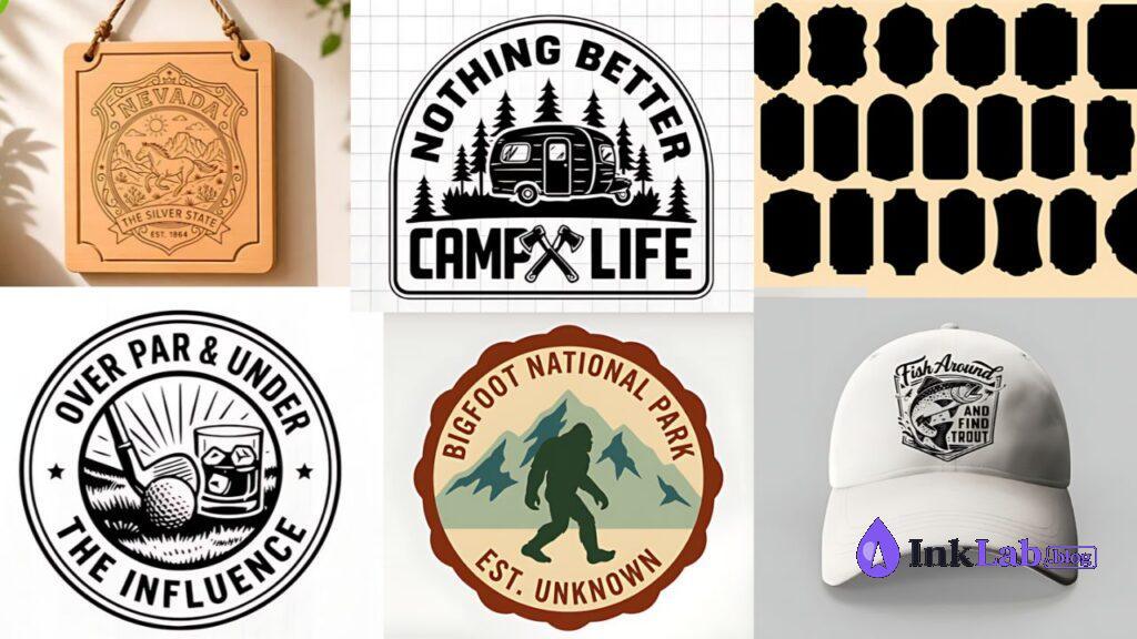 free vintage retro badge frame svg label cut files