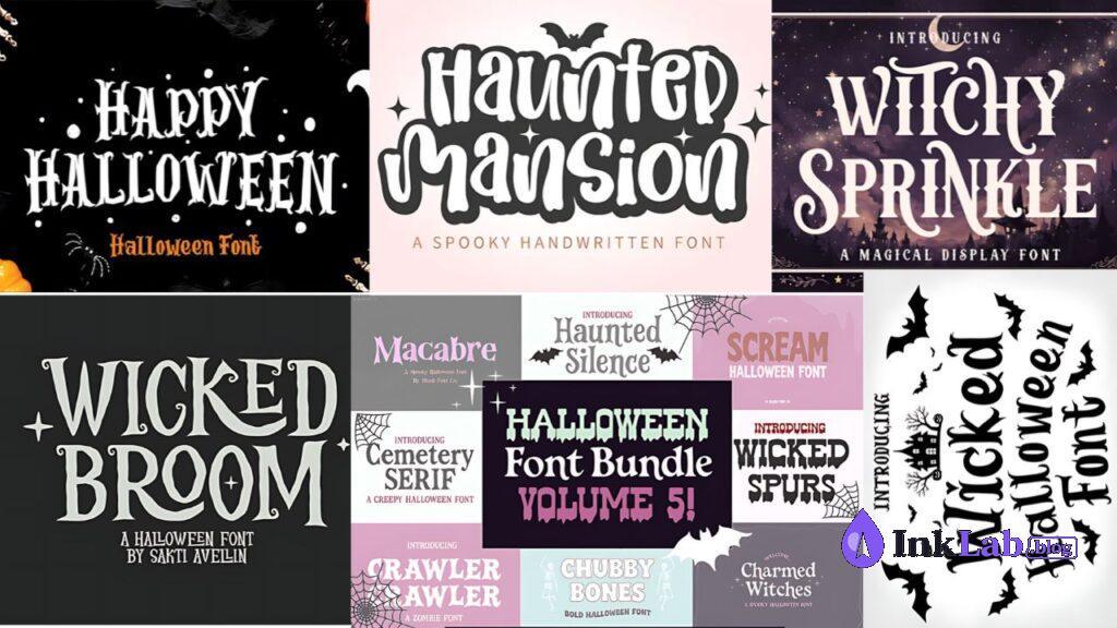 spooky season display halloween font for print on demand