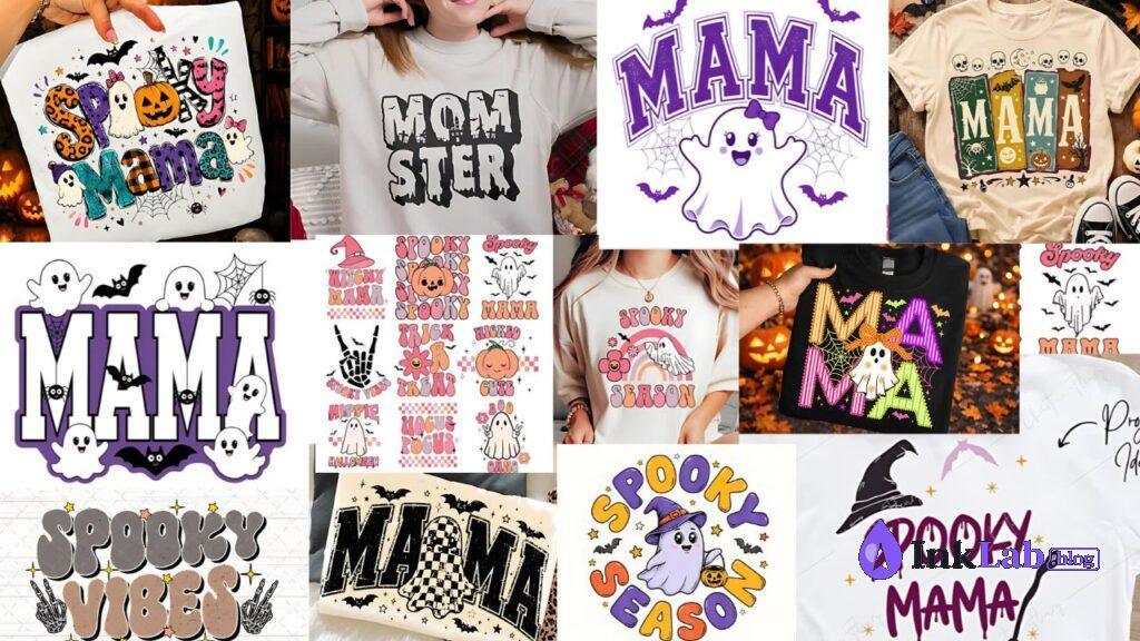 free spooky mama halloween shirt design svg cut file