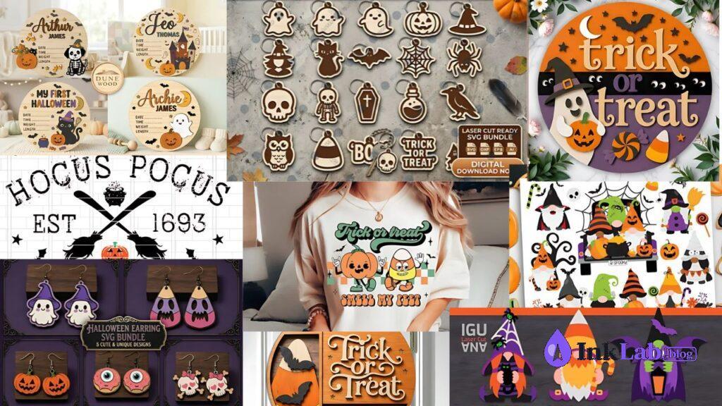free candy corn pattern halloween svg vector cut file