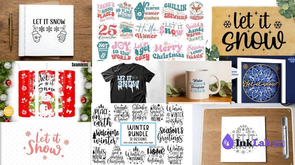 let it snow complex snowflake free vector svg cut file