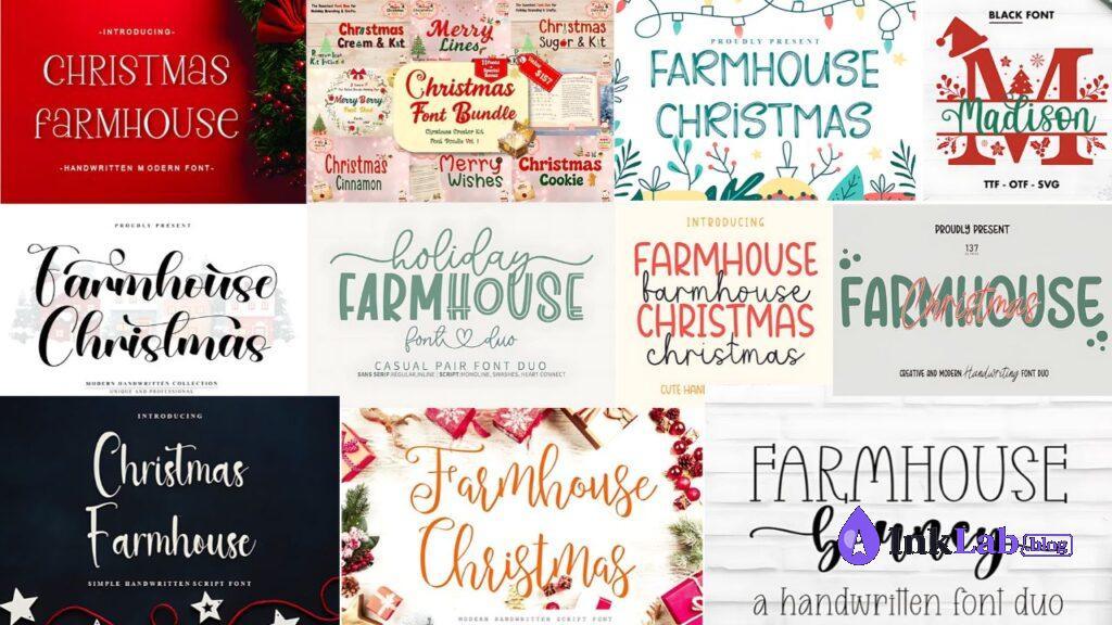 farmhouse christmas font duo script and sans pairing