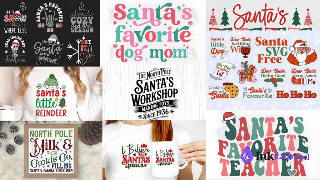 santas official cookie tester funny kids christmas svg